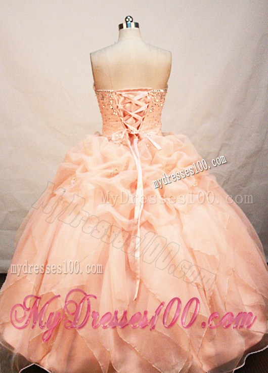 Beautiful Baby Pink Sweetheart Quinceanera Dress with Pick-ups